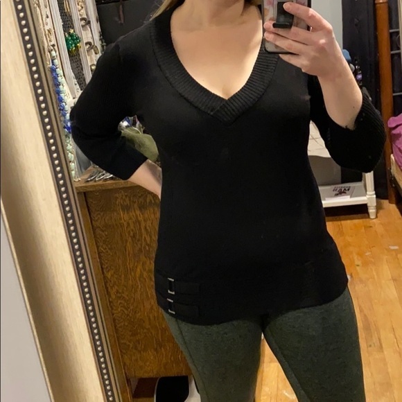 Sexy V Neck Tunic Sweater EUC - Picture 1 of 16